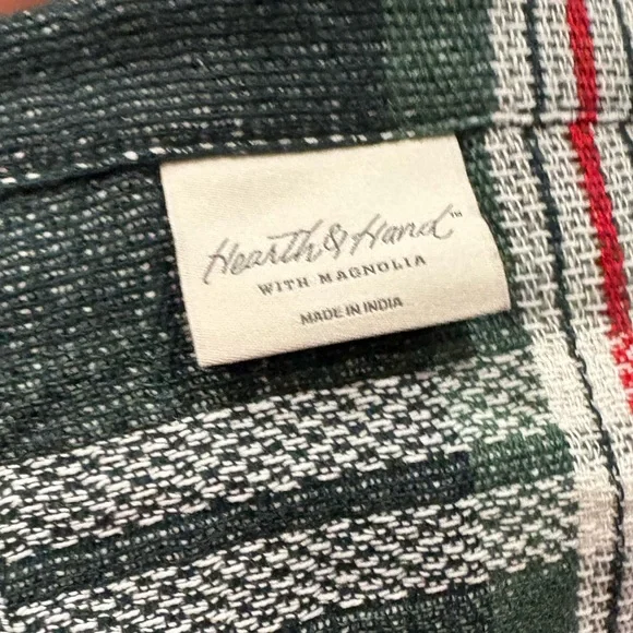 HEARTH & HAND NEW signature plaid table runner -red/green -90x20 - Picture 5 of 5